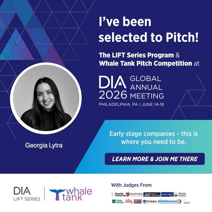 DIA 2026 graphic: Georgia Lytra selected to pitch at the LIFT Series Whale Tank